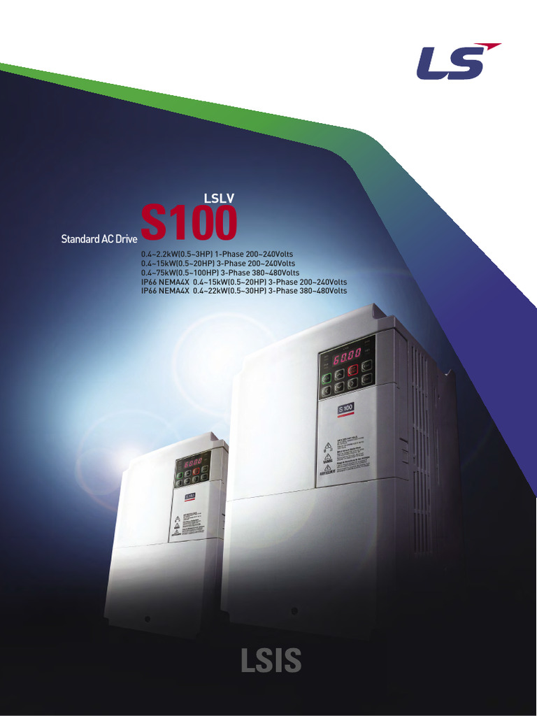 LSIS LSLV-S100 Inverter Manual | PDF | Electric Power | Electronics