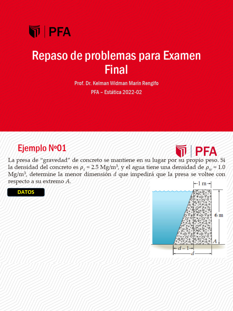 Problemas de Estática para Examen Final | PDF