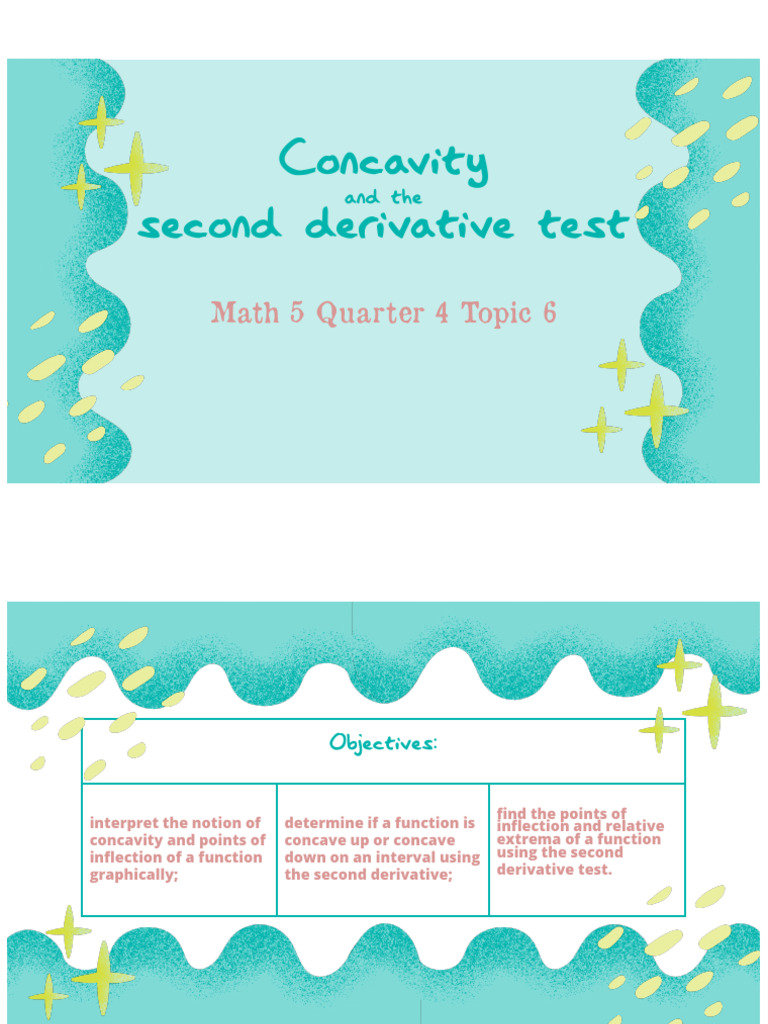 Q4 Topic 6 - Concavity and SDT | PDF | Differential Calculus | Geometry