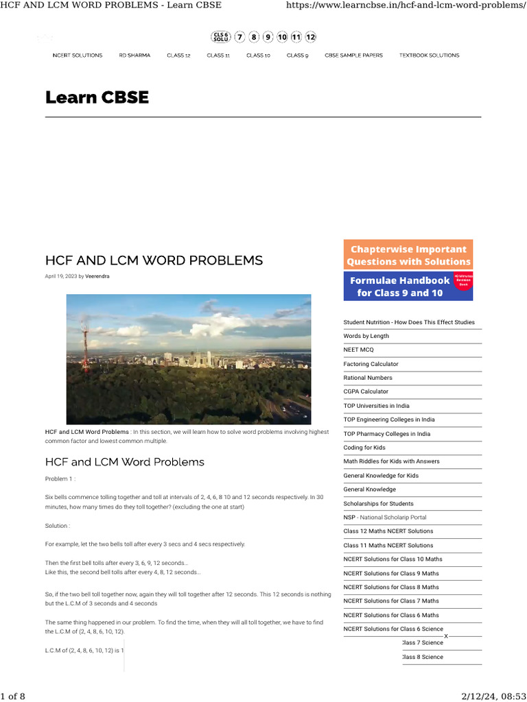 hcf-and-lcm-word-problems-learn-cbse-pdf-elementary-mathematics