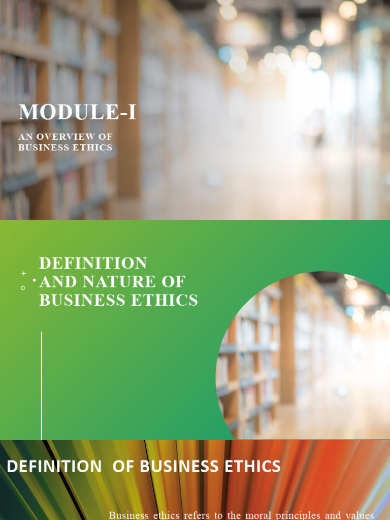 BECG PPT Module I | PDF | Business Ethics | Morality