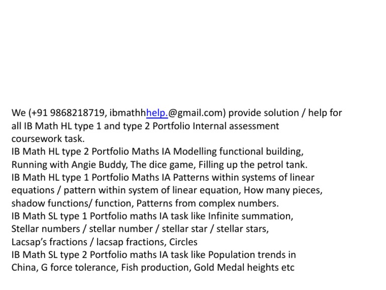 Ib math applications and interpretation ia examples picture