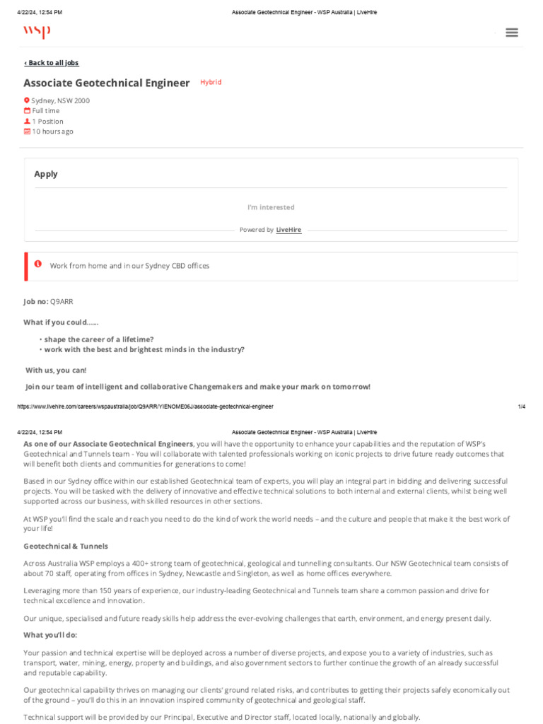 WSP Global intelligence overview