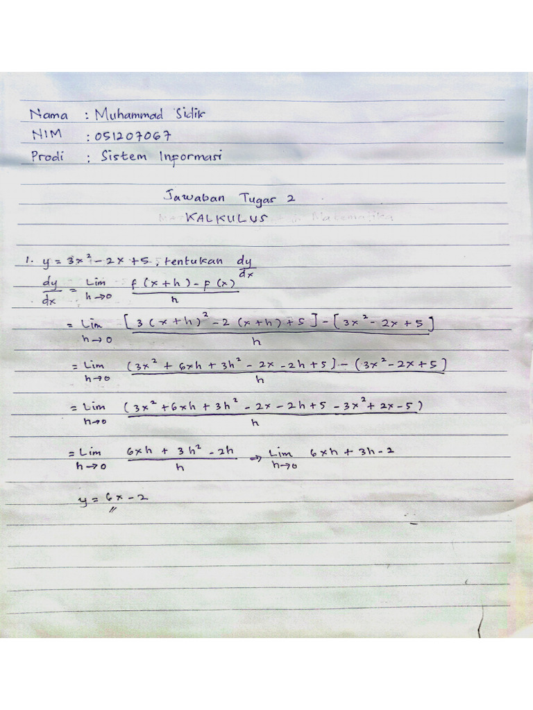 Tugas 2 Kalkulus Pdf