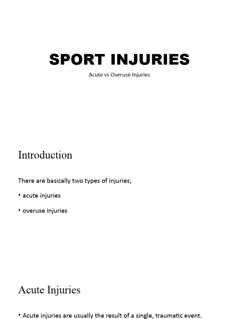 Types of Sports Injuries Explained | PDF | Musculoskeletal Disorders ...