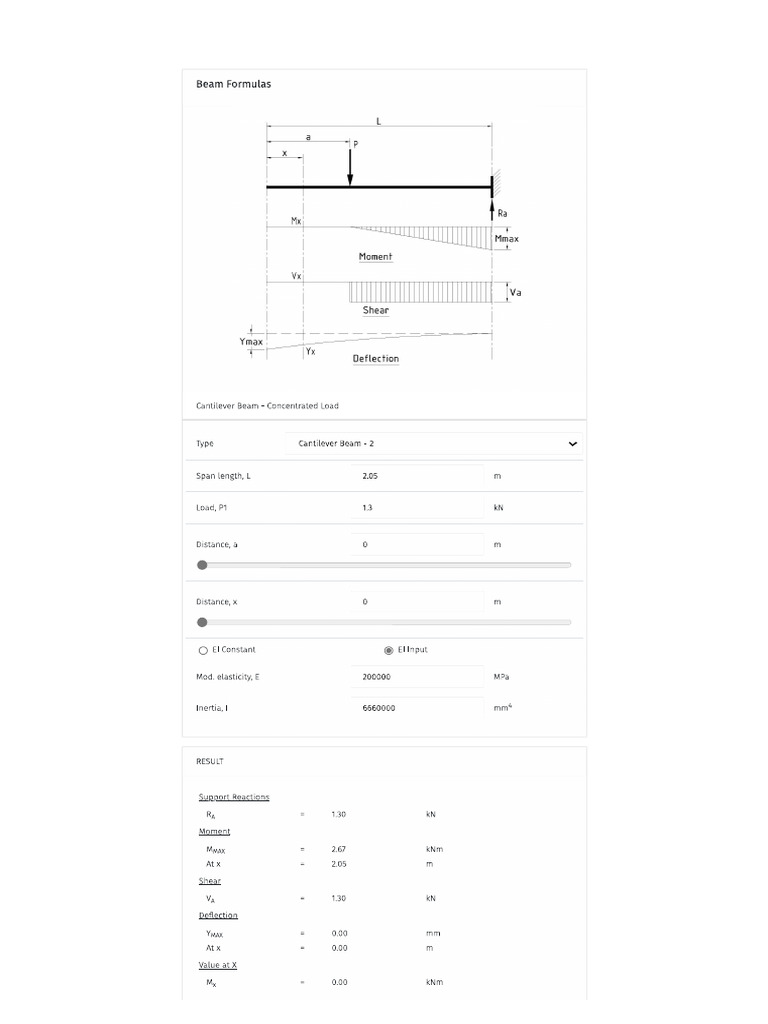 DTSApp - Beam Formulas | PDF