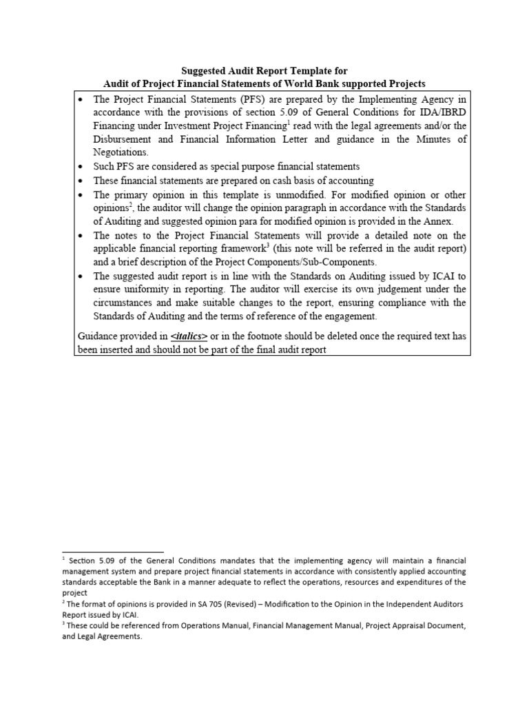 3.audit Report Template NAHEP 2020-21 | PDF | Auditor's Report | Audit