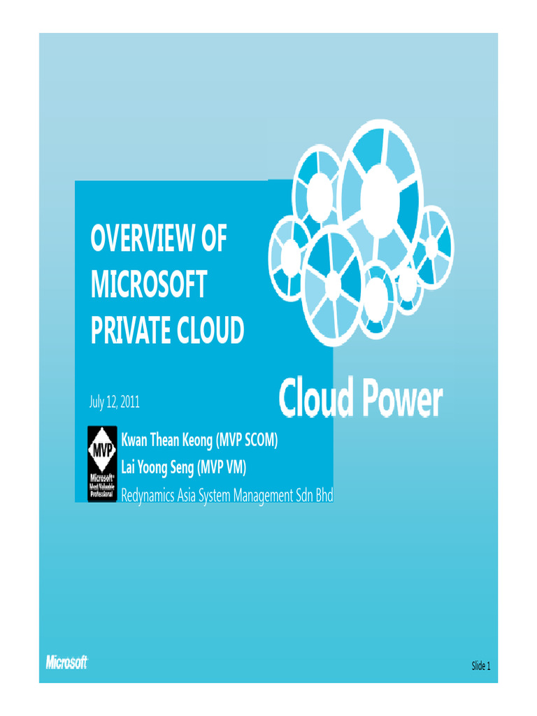 Overview of MS Private Cloud | PDF | Cloud Computing | Hyper V