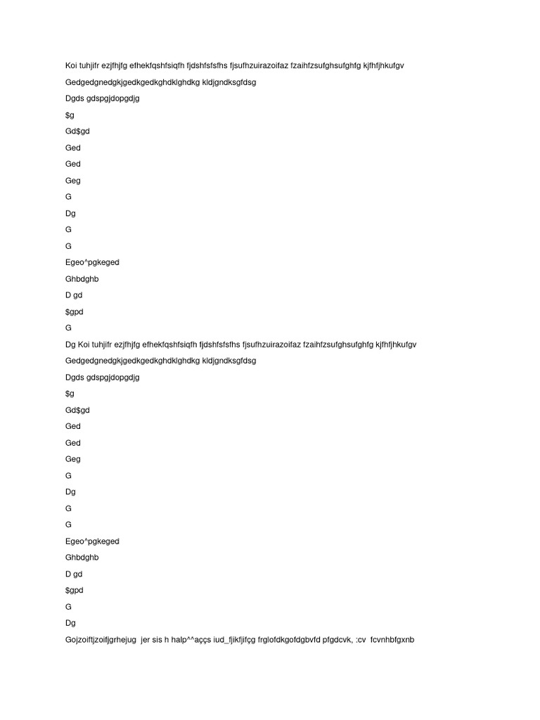 Nonsensical Text Sample Analysis | PDF | Cooking, Food & Wine
