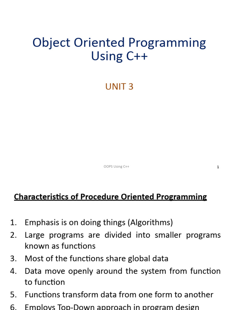 OOP Concepts and C++ Programming Guide | PDF | Object Oriented ...