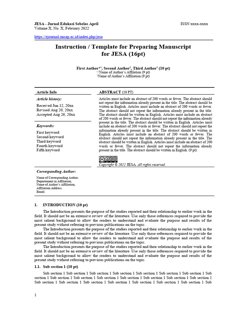 2022 jesa guide for authors pdf publishing written communication