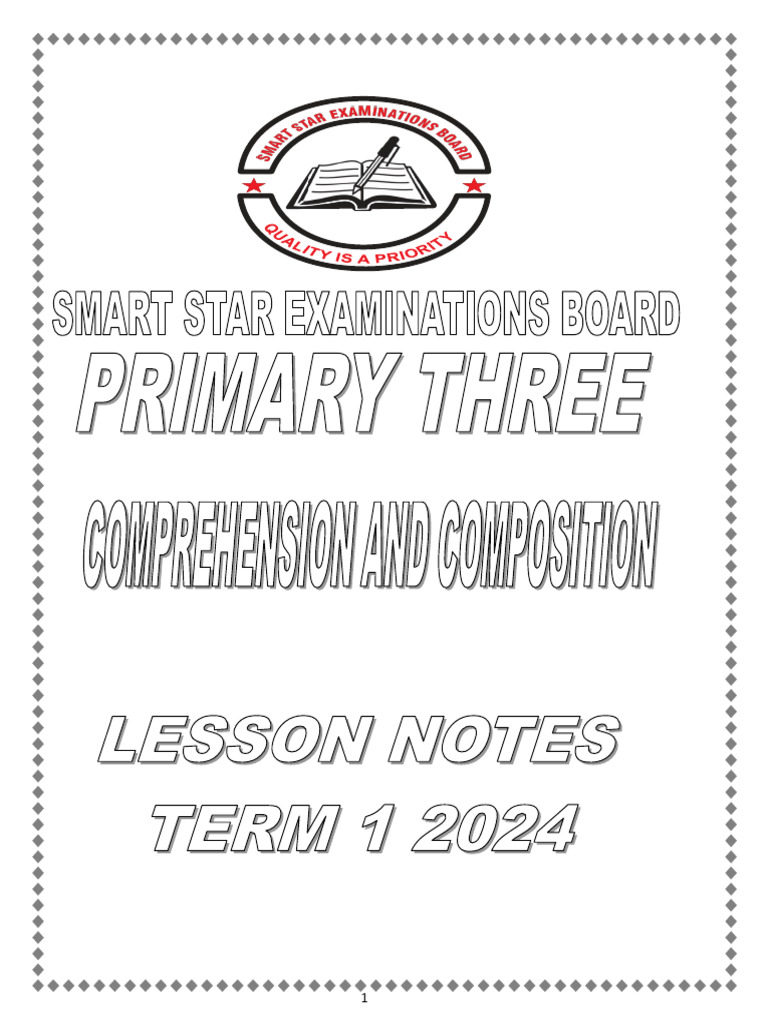 P3 English Lesson Notes Term 1 | PDF