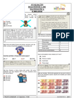 Avaliação Diagnóstica MATEMÁTICA 4º ANO MONITOR FINAL