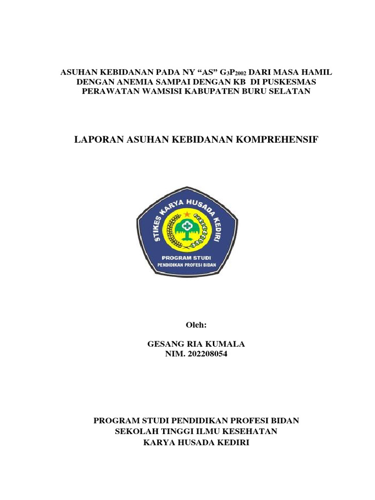 Asuhan Kebidanan Ny. AS G3P2002 Anemia | PDF