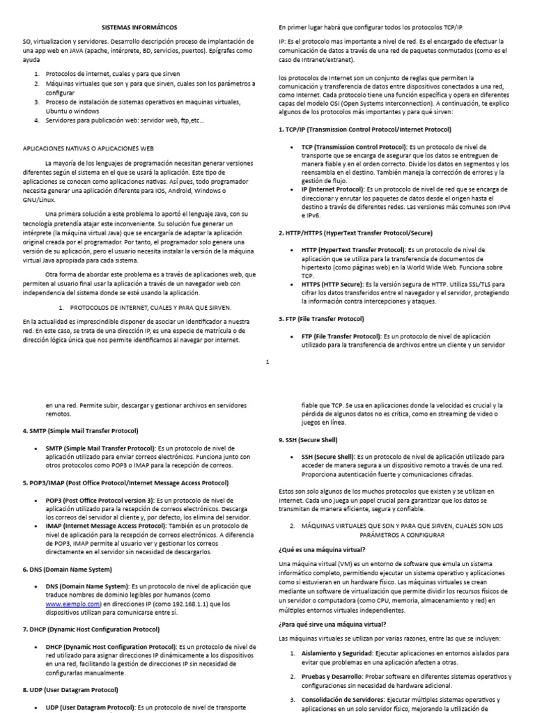 Implantación de Apps Web en Java y VMs | PDF | Protocolo de ...