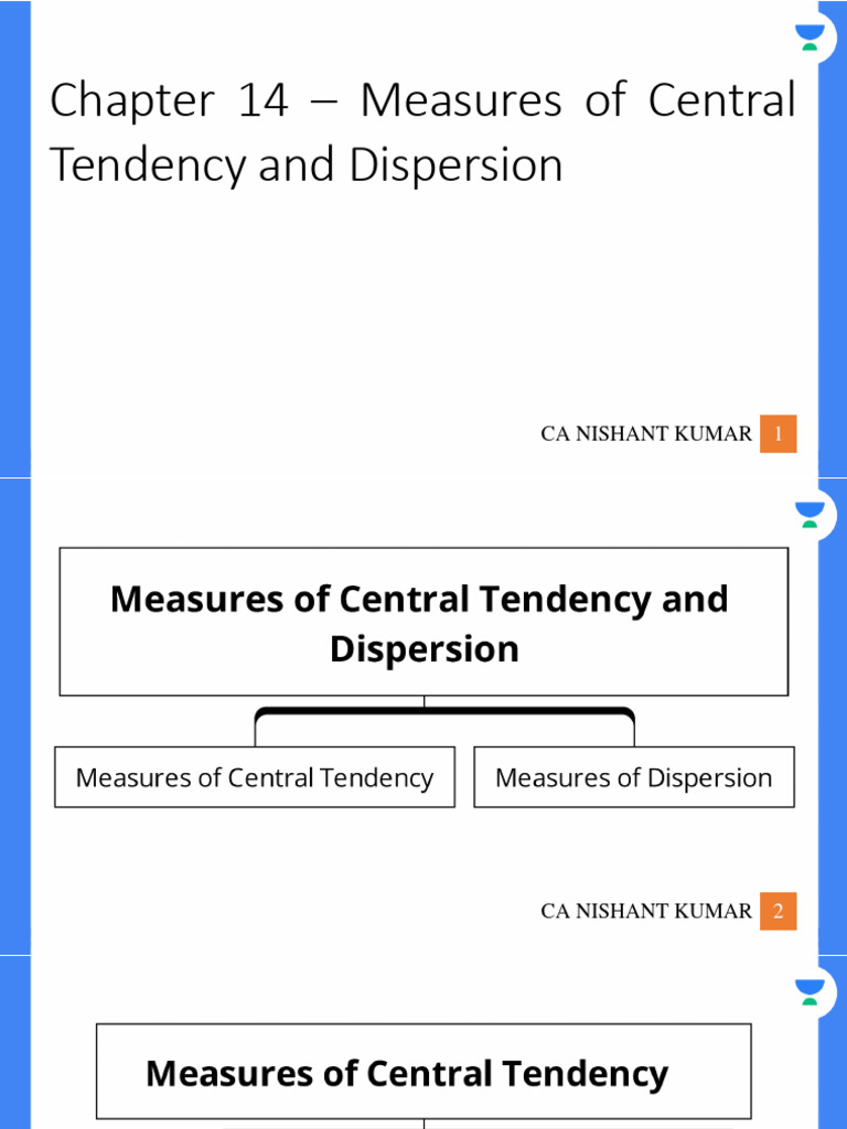 Central Tendency and Dispersion Guide | PDF | Standard Deviation ...