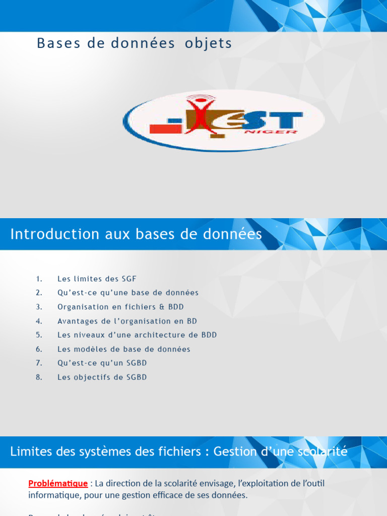 Introduction aux bases de données et SGBD | PDF | Bases de données ...