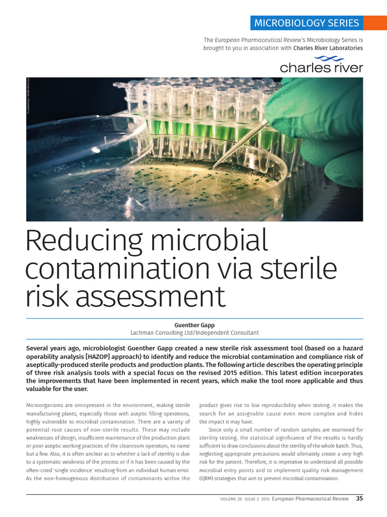Reducing Microbial Contamination Via Sterile Risk Assessment | Download ...
