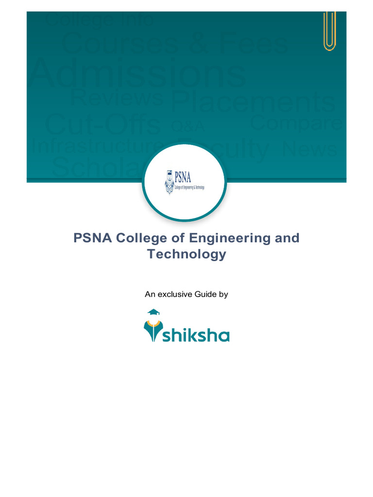 PSNA College Cutoff and Admission Guide | PDF | Engineering | Computing