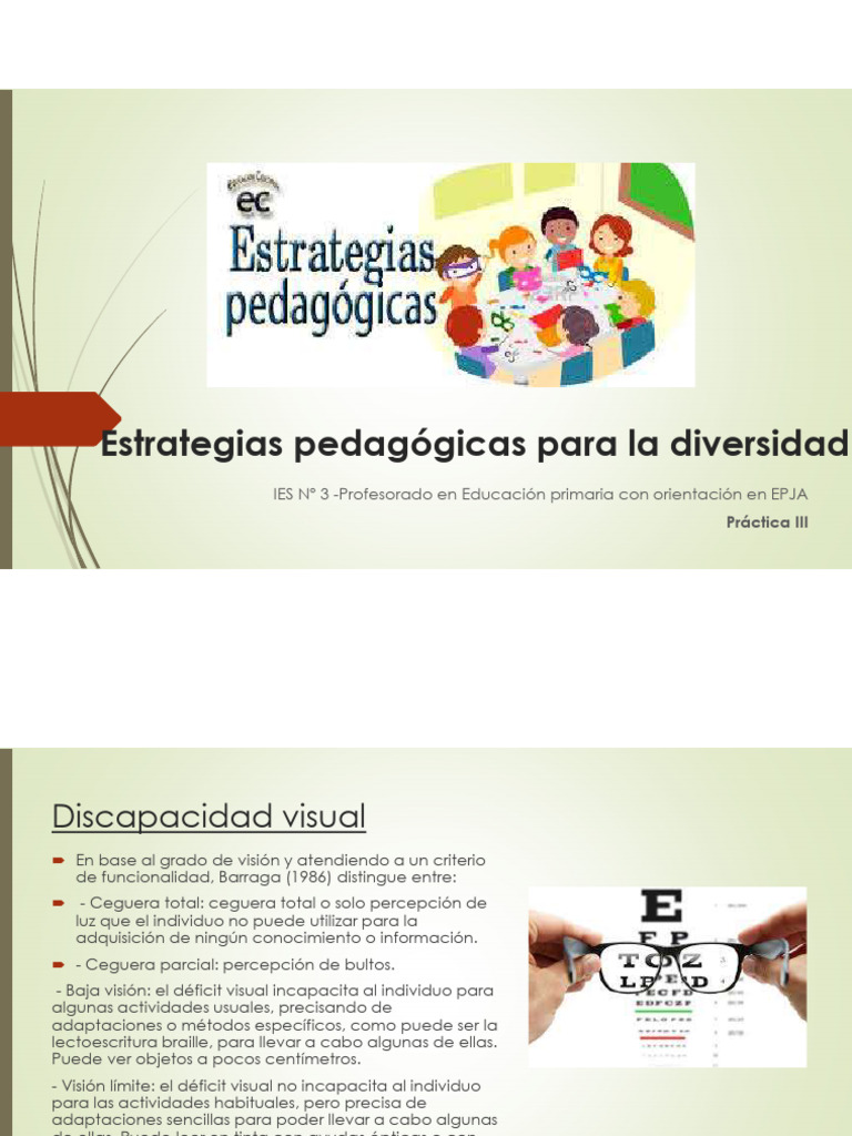 Estrategias de Enseñanza para La Diversidad | PDF | Discapacidad visual ...