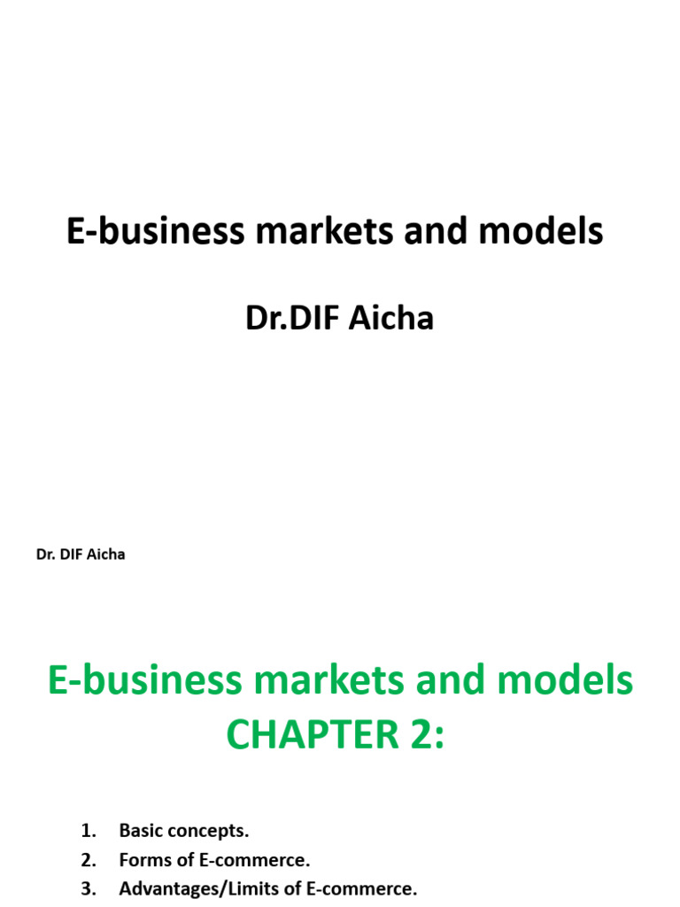 Chapter 2 E Commerce | PDF | E Commerce | Business Economics