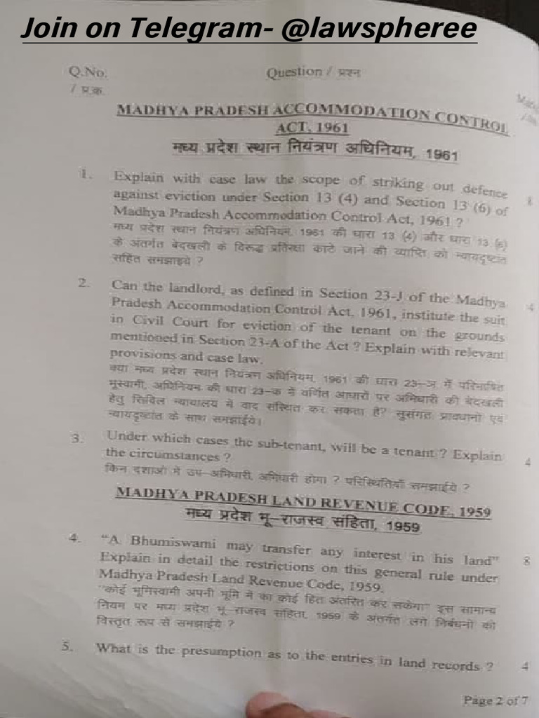 Mp cj 2022 mains paper 3 download free pdf criminal procedure in