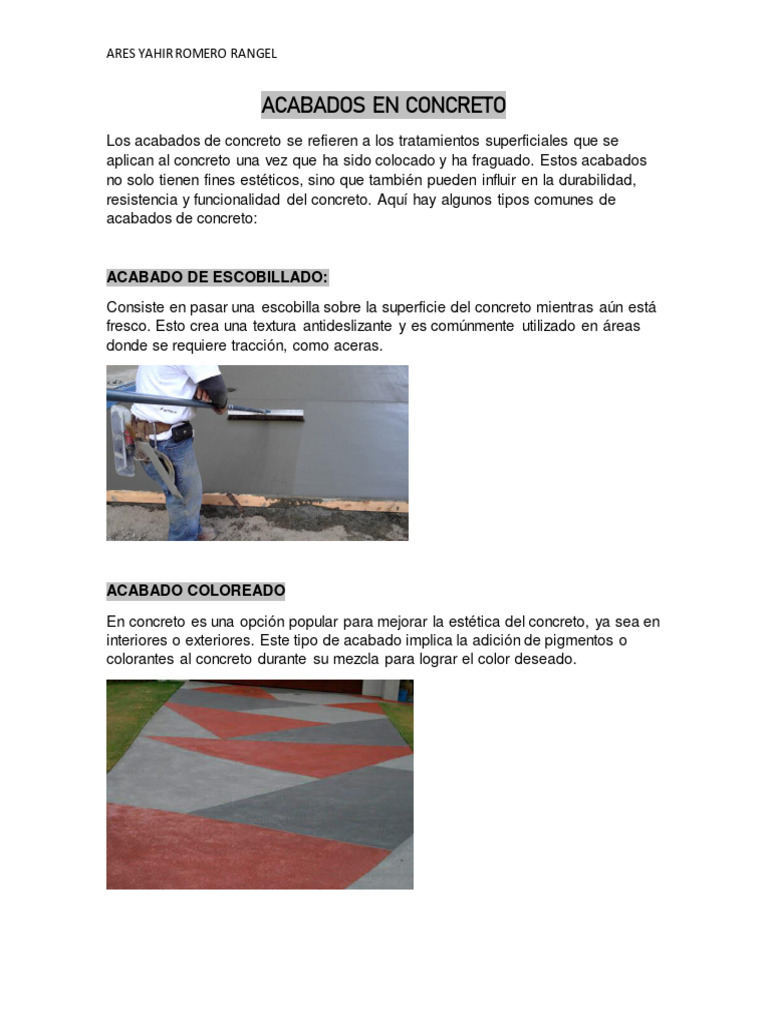Acabados En Concreto Pdf