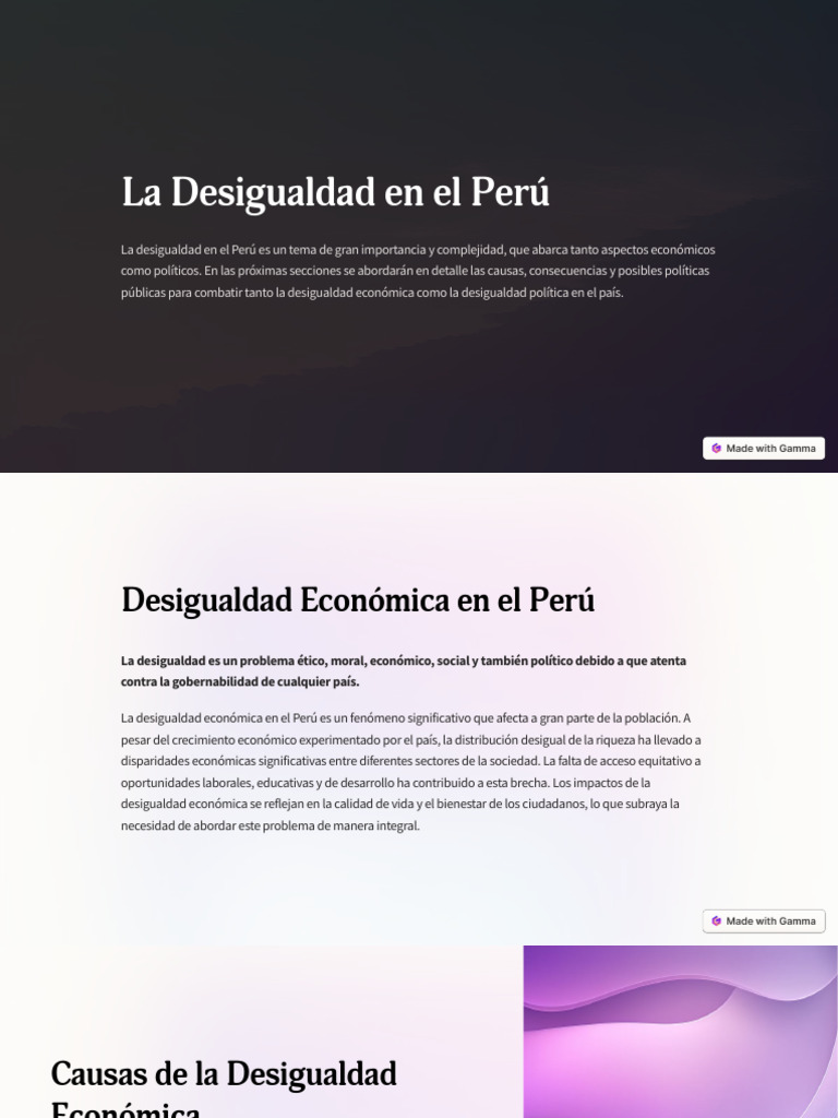 La Desigualdad en El Peru 1 - 240308 - 153606 | PDF | Desigualdad ...