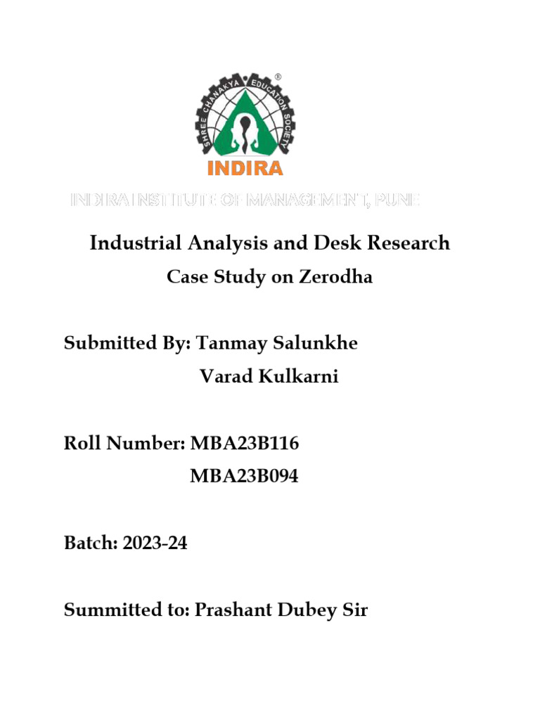 Zerodha Case Study Download Free PDF Usability Market (Economics)