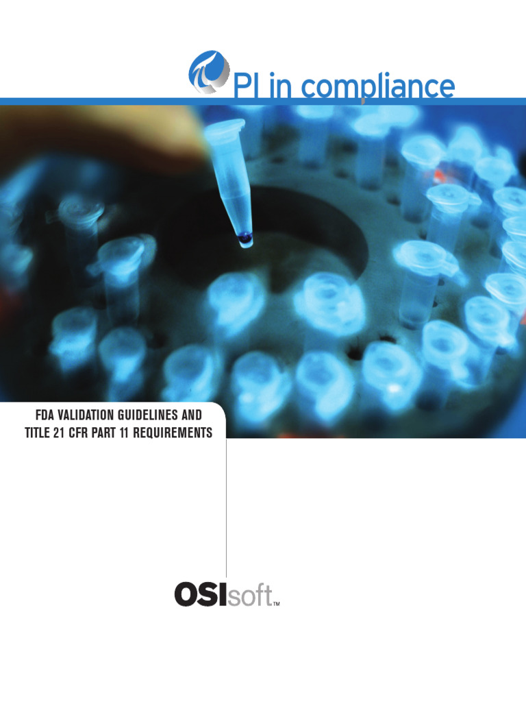 FDA 21 CFR Part 11 Compliance for PI Systems | PDF | Verification And ...