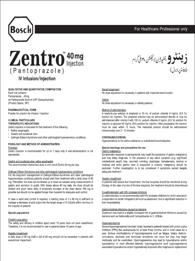 Zentro Injection LL | PDF