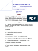 CONSTITUIÇÃO DA REPÚBLICA FEDERATIVA DO BRASIL DE 1988