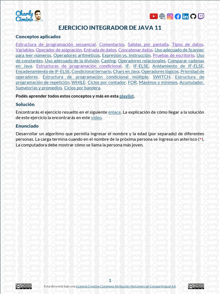 Recursos y Ejercicios de Java | PDF