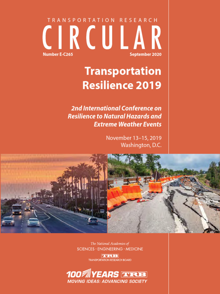 Tranportation Resilience 2019 Pdf Climate Resilience Infrastructure