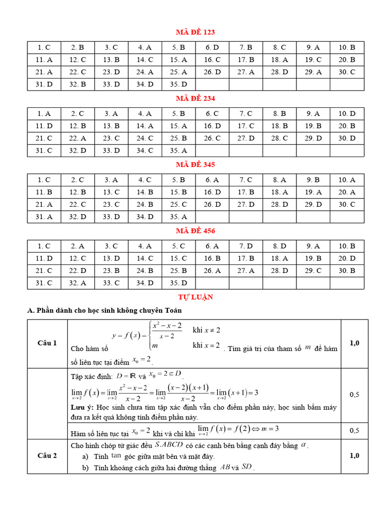 Dap An TN TL | PDF