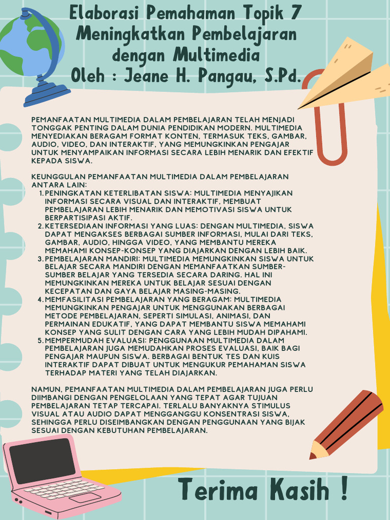 Jeane - Elaborasi Pemahaman Topik 7 - Teknologi Baru | PDF | Karier ...