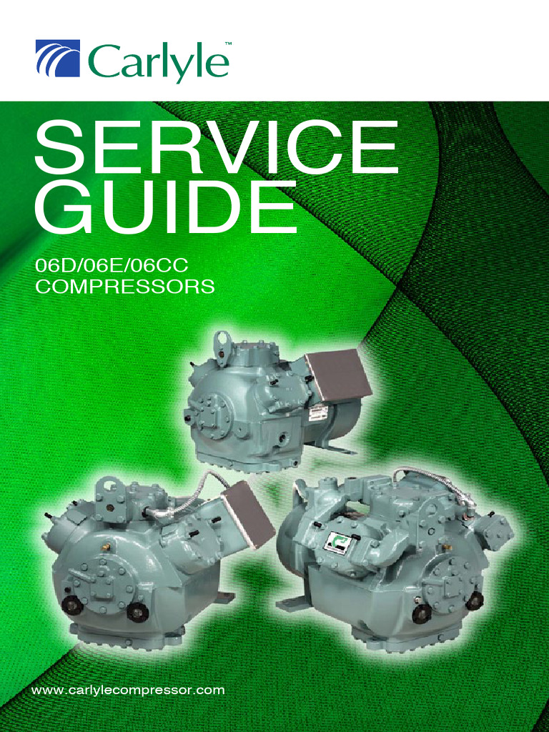 06D/06E/06CC Compressor Service Guide | PDF | Pump | Valve