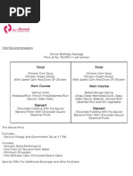 Download Chef Recommendation For Bday Dinner Package by Rachmat K Rapollo SN7401785 doc pdf