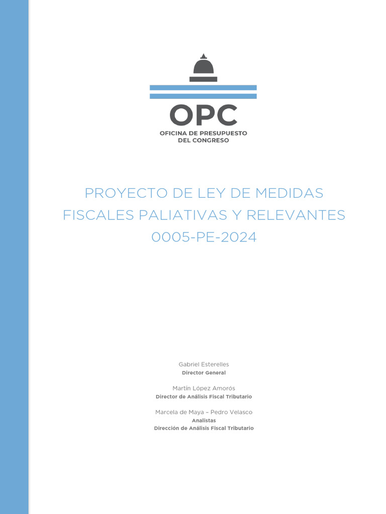 Proyecto de Ley de Medidas Fiscales Paliativas y Relevantes 0005 Pe ...