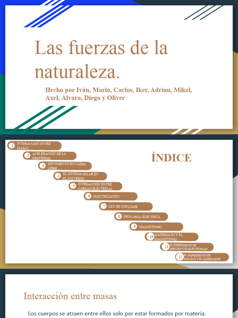 Fuerzas de la Naturaleza: Gravedad y Electricidad | PDF | Imán ...