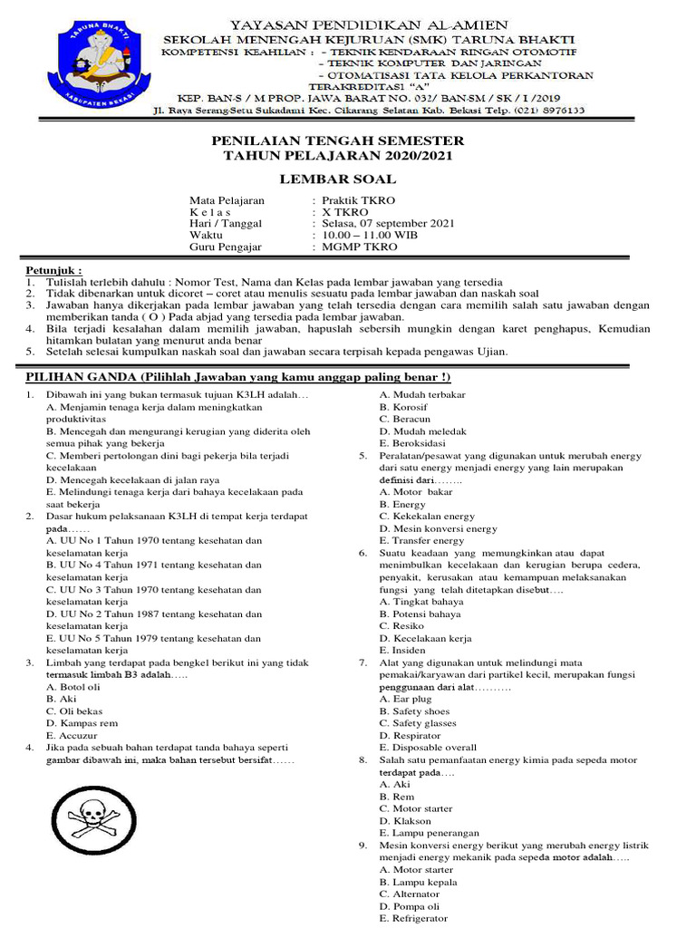 Soal Praktek X Tkro Pdf