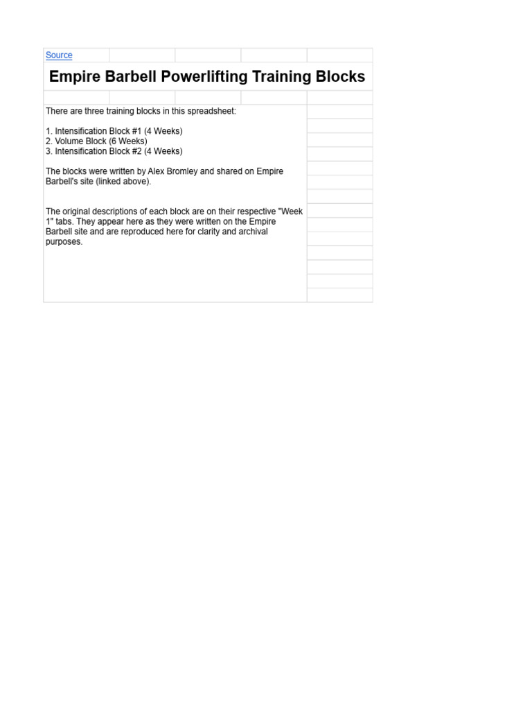 Empire Barbell Powerlifting Blocks Guide | PDF | Weight Training ...