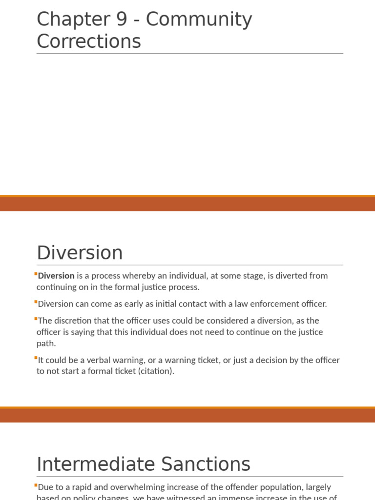 Community Corrections Overview | PDF | Probation | Parole