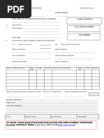 Application For Employment: Public Service of Namibia | PDF