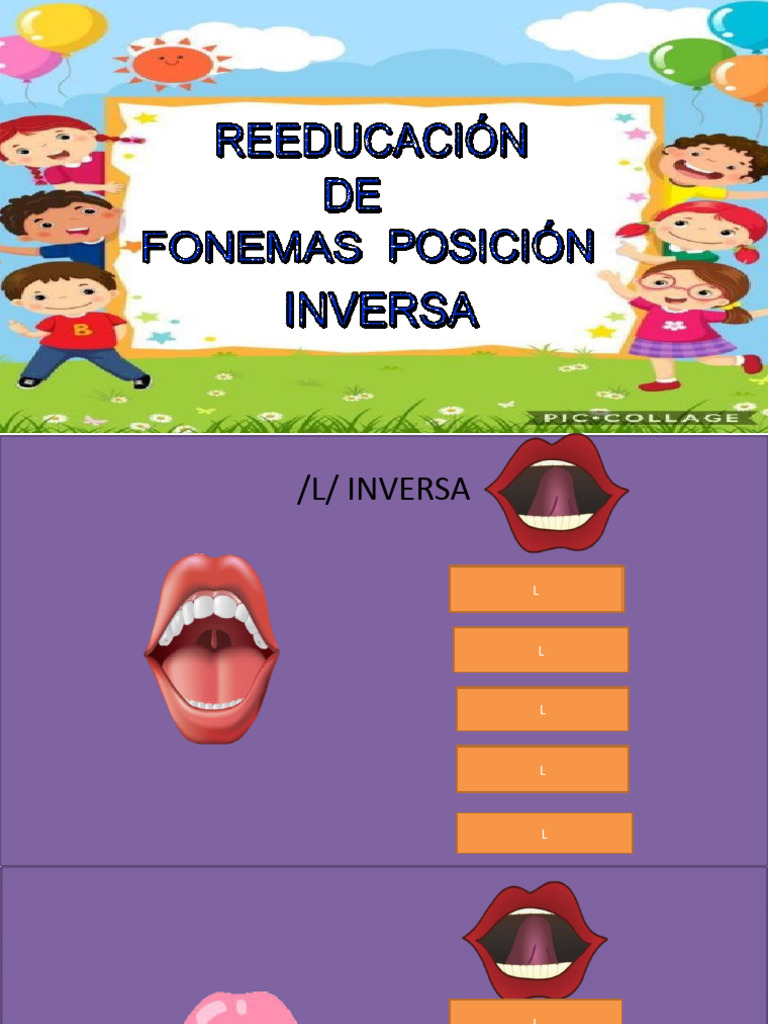 Reeducación de Fonemas en Posición Inversa | PDF | Fonética | Lingüística