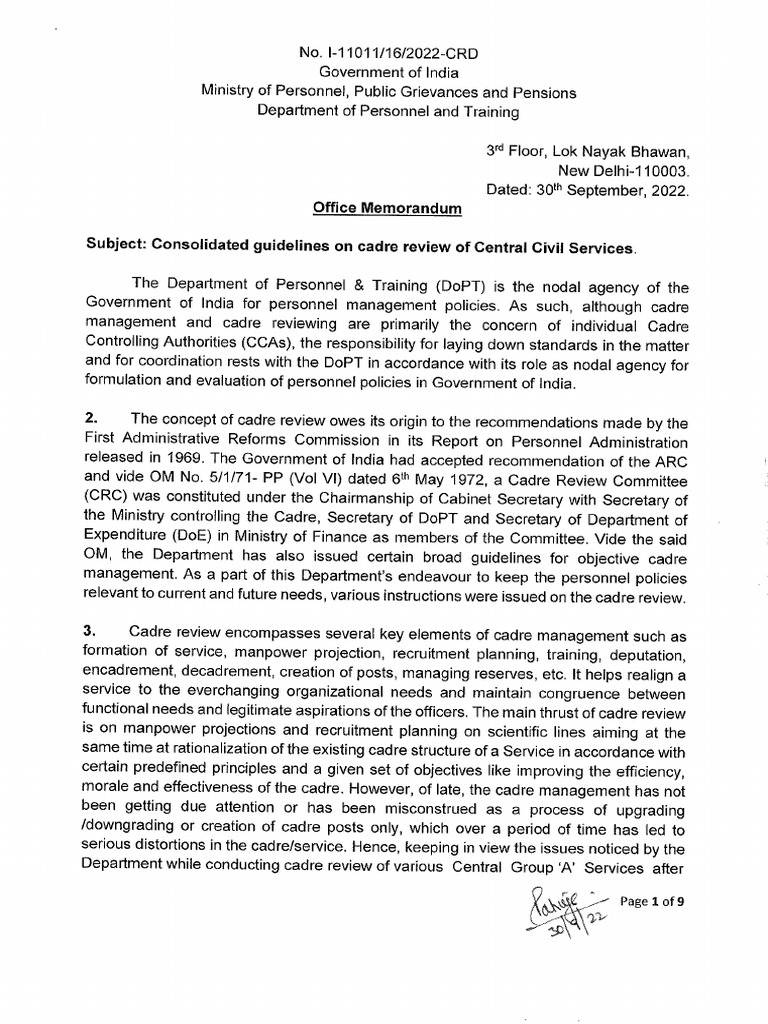 Cadre Review Guidelinesnwszl Pdf