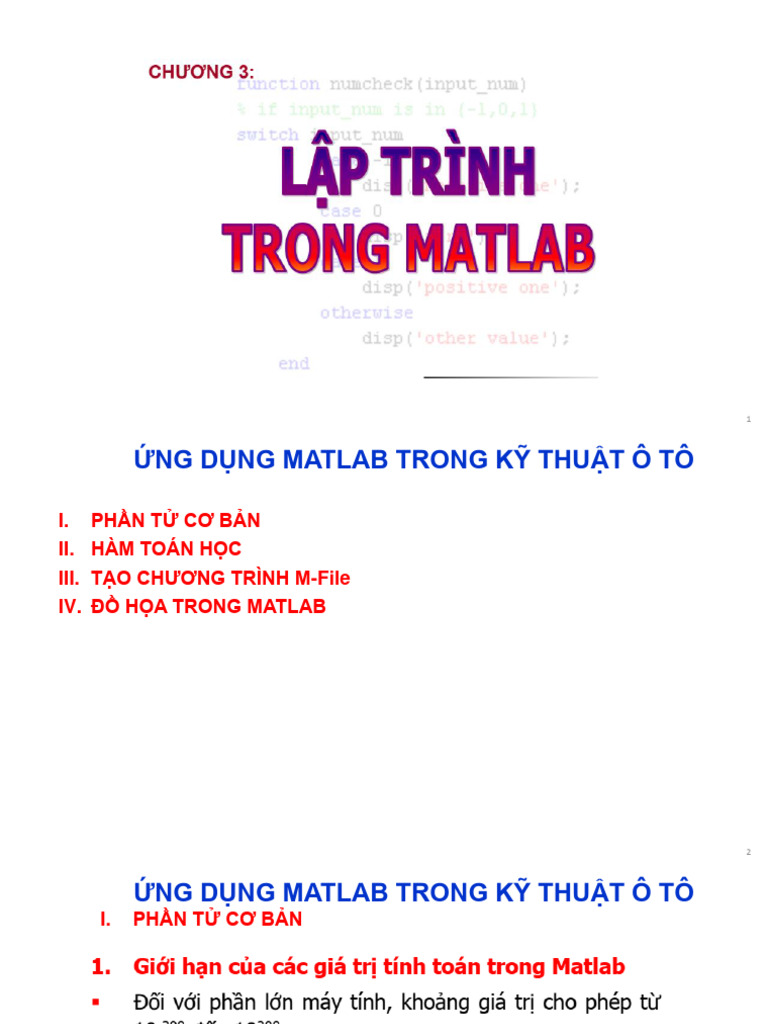 C3 - Lap trinh trong Matlab | PDF