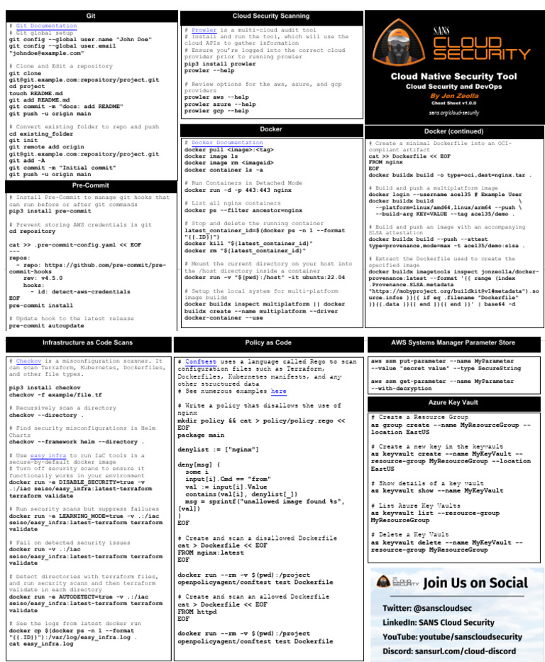 Cloud Security Cheat Sheet | PDF | Computing | Information Technology ...