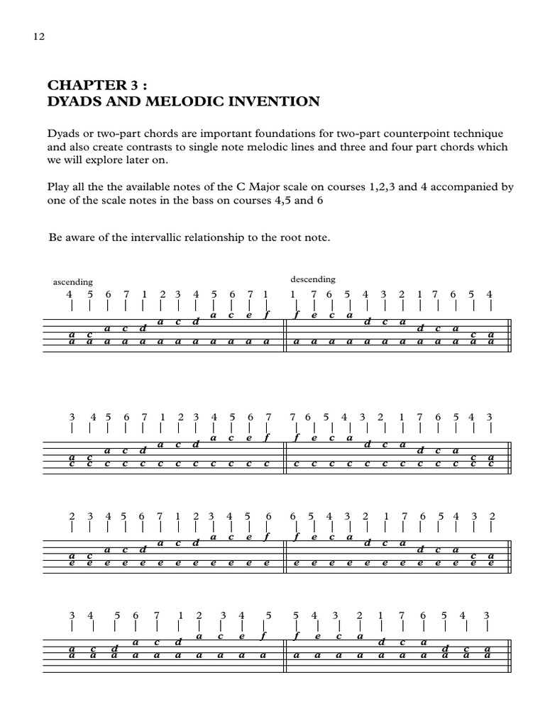 Dyads and Melodic Invention Techniques | PDF | Chord (Music) | Musical ...