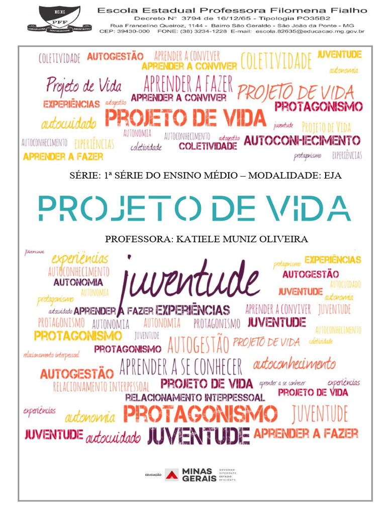 caderno aluno 1º ano EJA - projeto de vida | PDF | Inteligência | Emoções
